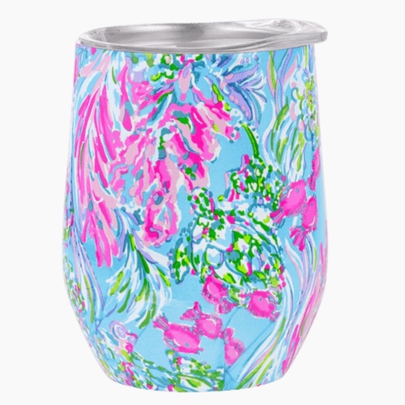 Lilly Pulitzer Pink and Blue Insulated Drinkware - Picture 1 of 2